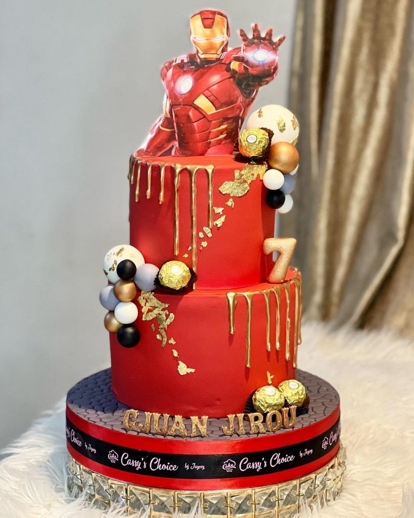 Designer Iron Man Cake - Bloomsvilla