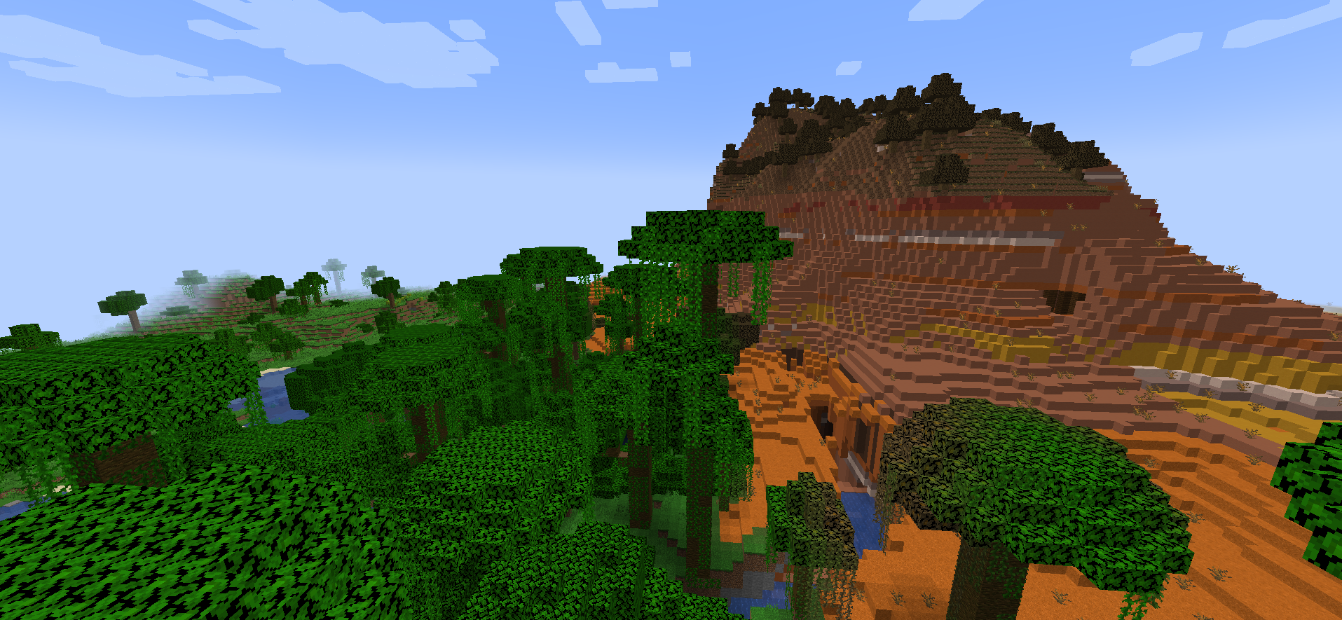 Minecraft Jungle With Multiple Biomes