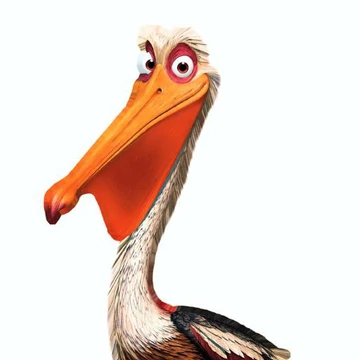 Nigel, cartoon pelican from Finding Nemo animated movie