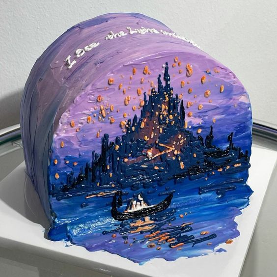 Painted Hogwarts Cake
