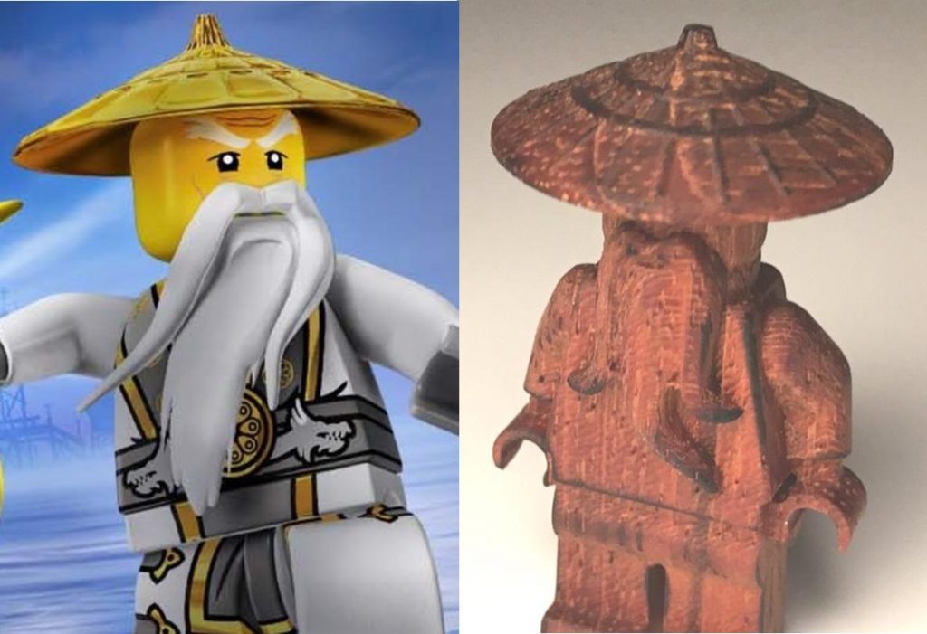The Ninjago Movie Wooden Sensei Wu Minifigures