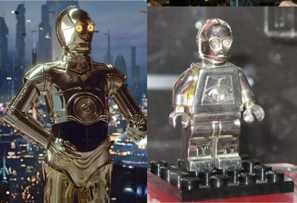 Solid Silver C-3PO Minifigures