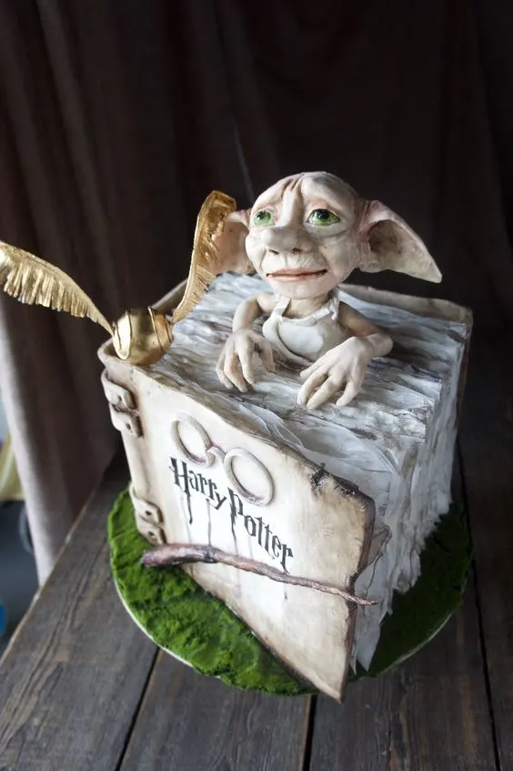 Harry Potter Dobby Book Cake Idea Design