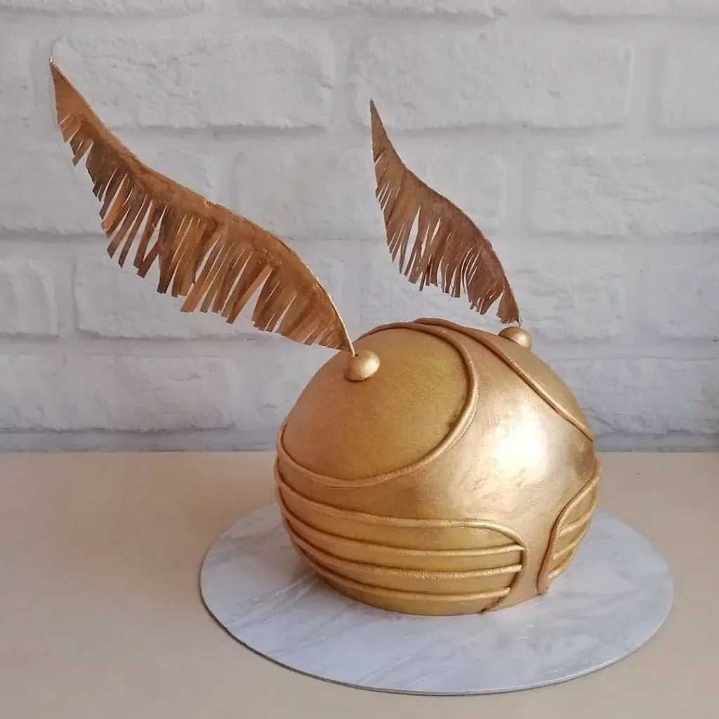 The Golden Snitch Cake