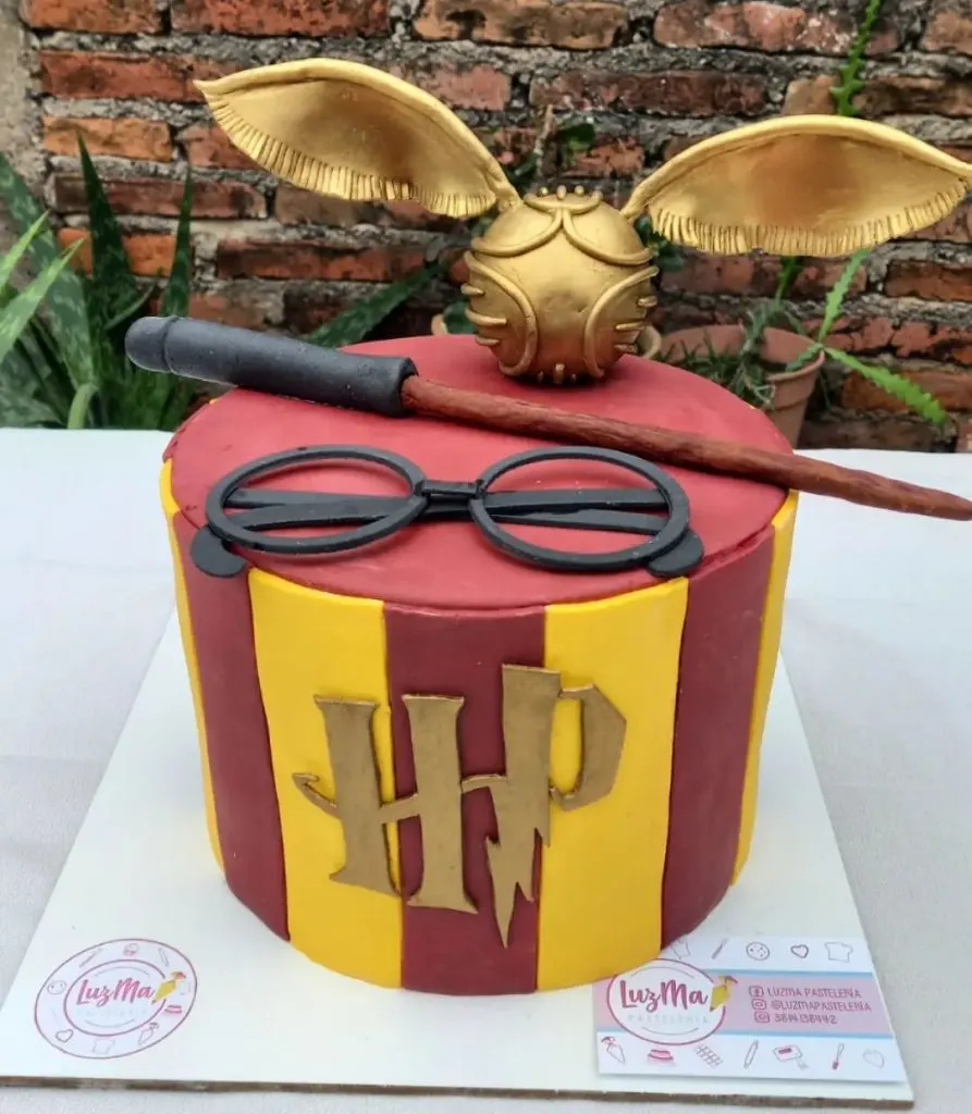 The Wand, the Glasses, & the Snitch Cake