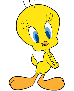 Tweety, the famous small cartoon bird from Looney Tunes