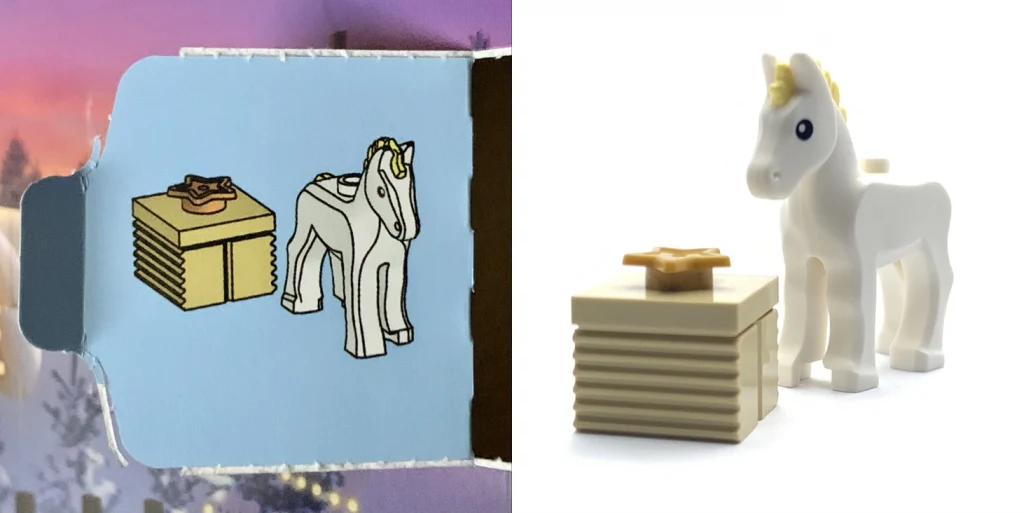 Day 22 Pony and hay bale gift in the LEGO City 60352 Advent Calendar
