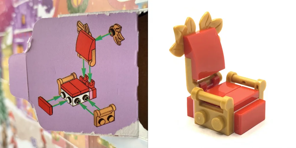 Day 23 - Festive throne micro build from the LEGO 41706 Friends Advent Calendar 2022