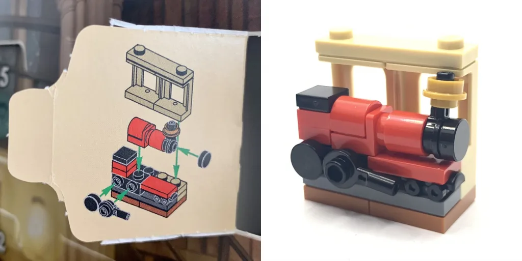 Day 23 The Hogwarts Express and platform 9 3/4 in the LEGO Harry Potter 2022 Advent Calendar 76404