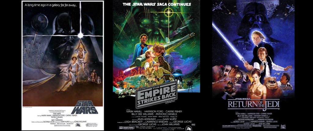 Star Wars, Empire Strikes Back, Return of the Jedi posters