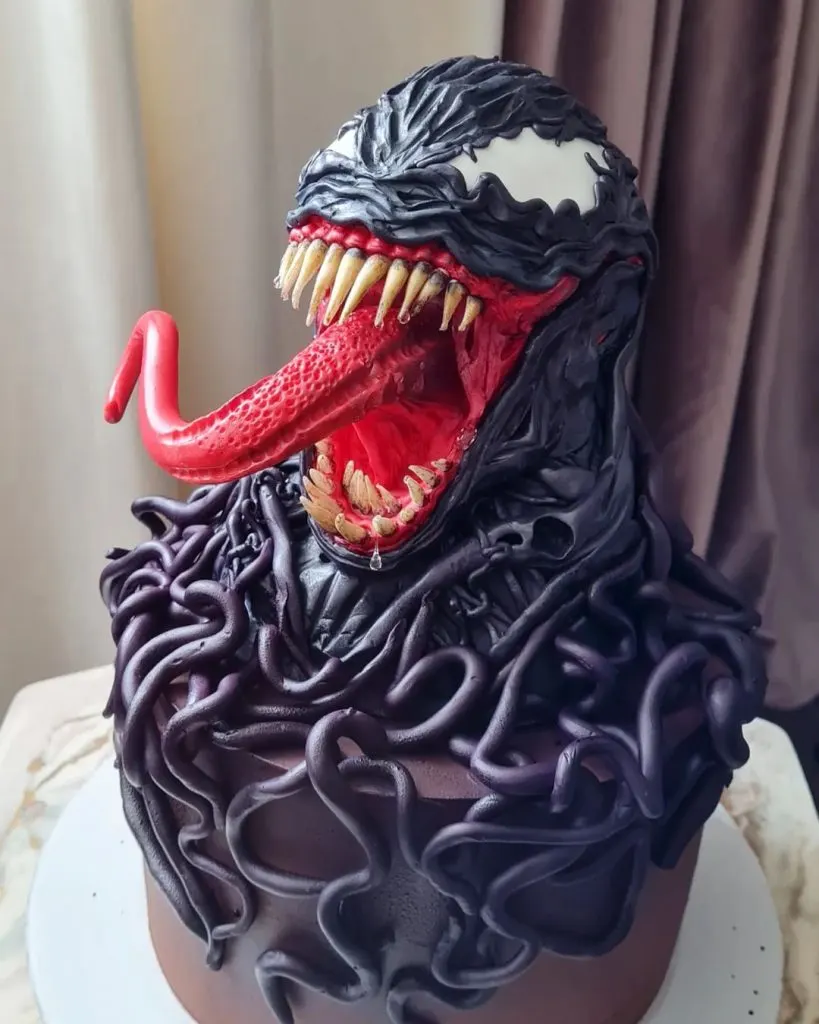 Venom Themed Birthday Cake