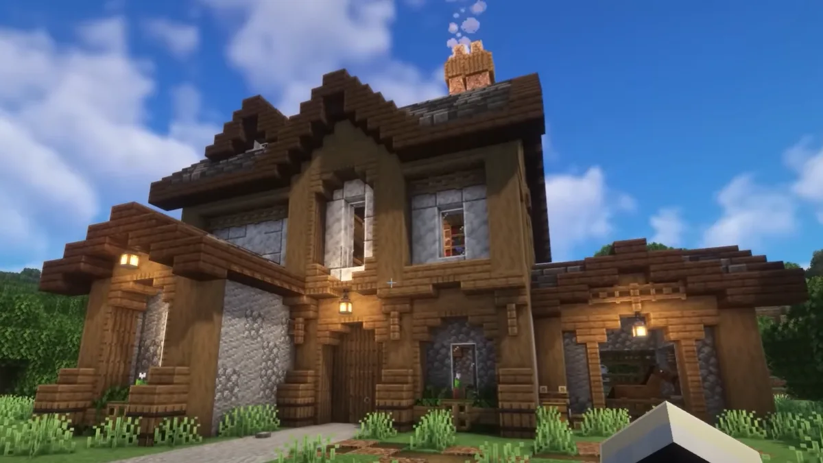 Medieval Wood-House in Minecraft