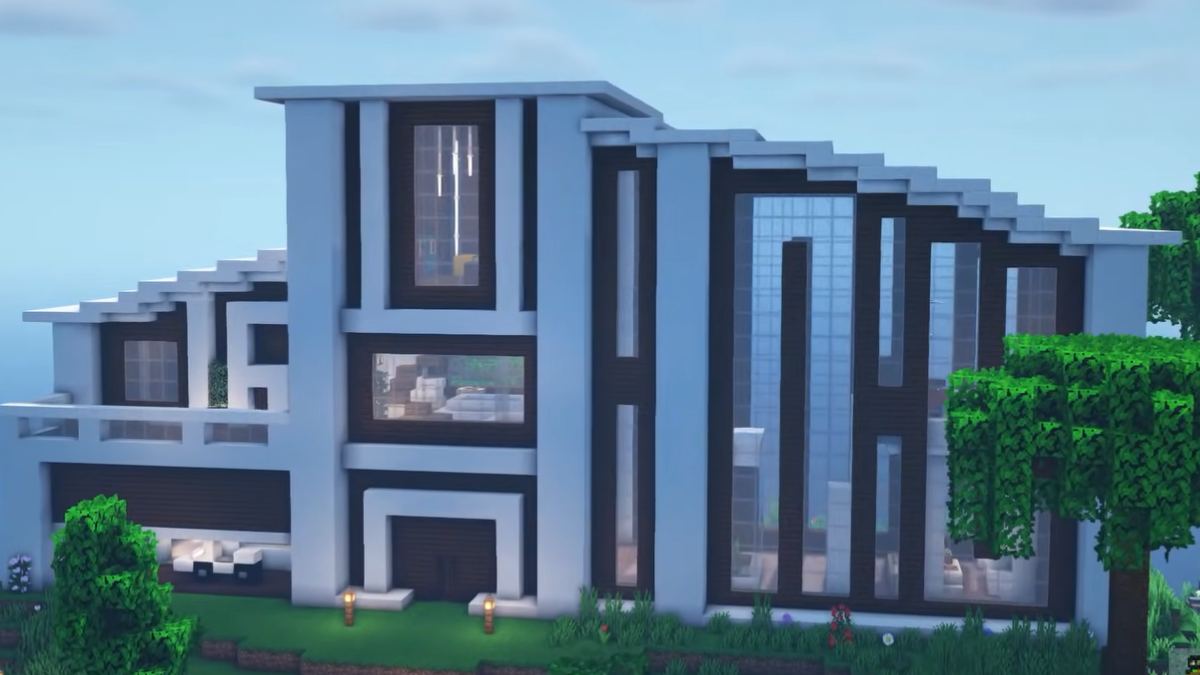 See-Through Mansion in Minecraft