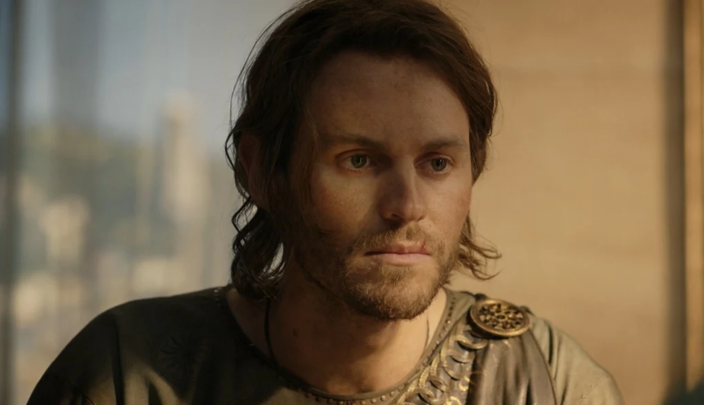 Halbrand in Season 1, Episode 5 Partings of Lord of the Rings Rings of Power TV series
