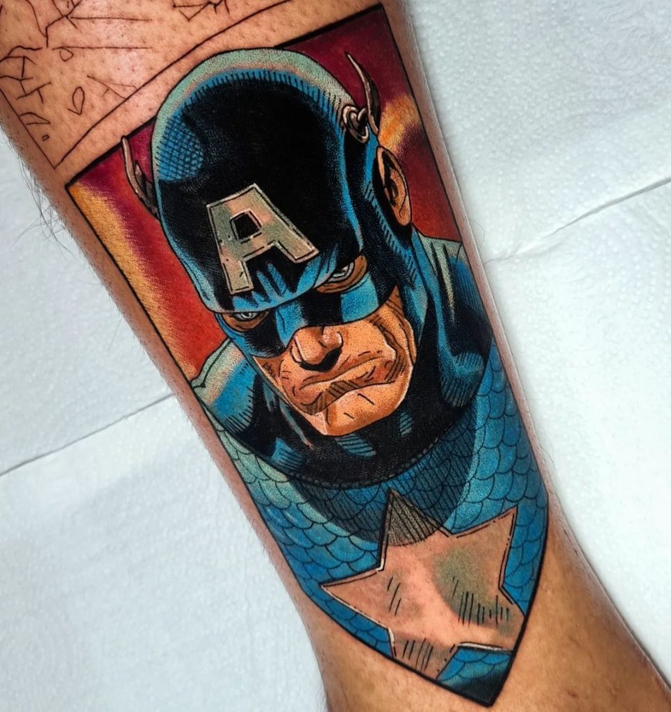 Captain Americas shield tattoo by AntoniettaArnoneArts on DeviantArt