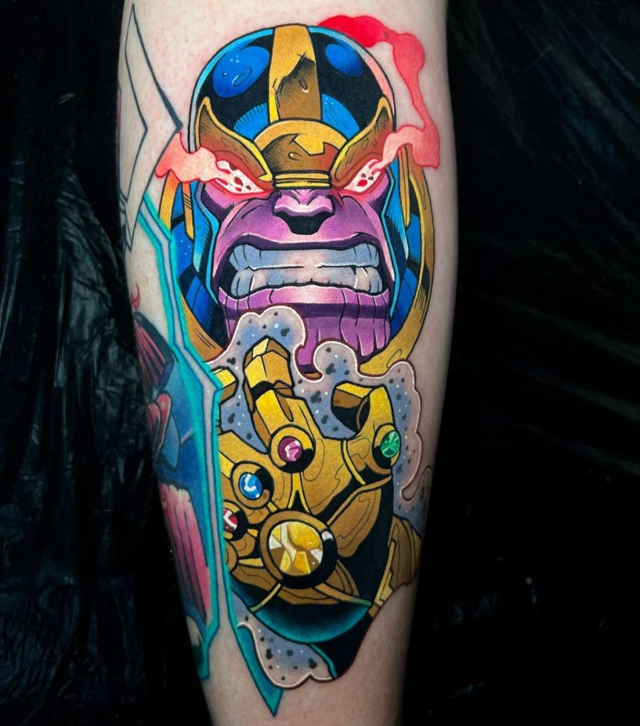 My brother got the infinity gauntlet on his hand  rcomicbooks