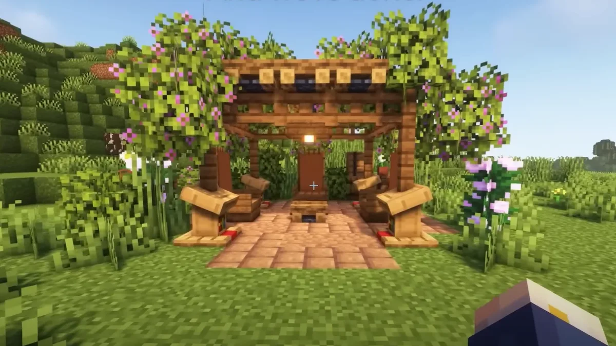 100 Minecraft   100. Wooden Gazebo 