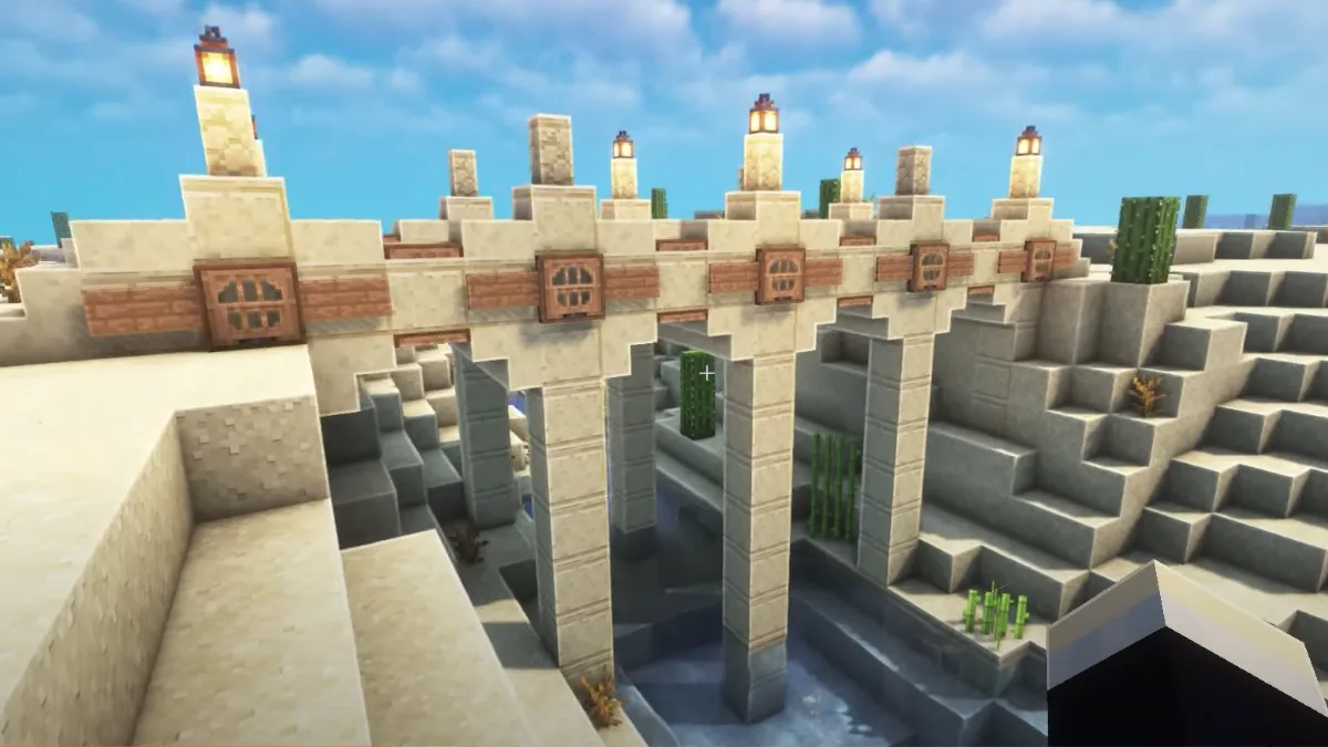 Desert Bridge in Minecraft
