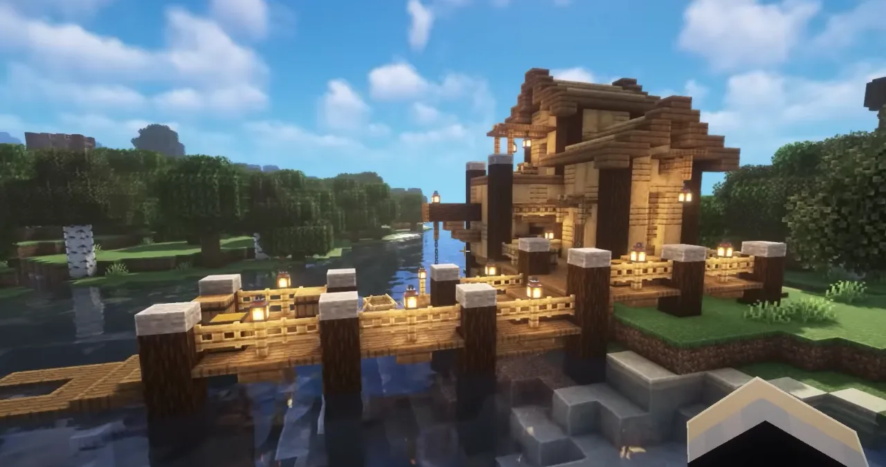 Wooden Fishing Dock in Minecraft