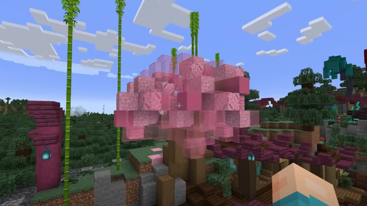 Pink Cherry Blossom Tree in Minecraft