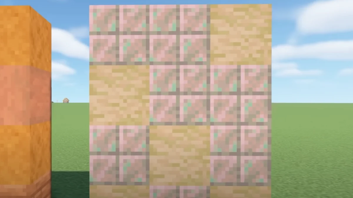 A Textured Wall in Minecraft