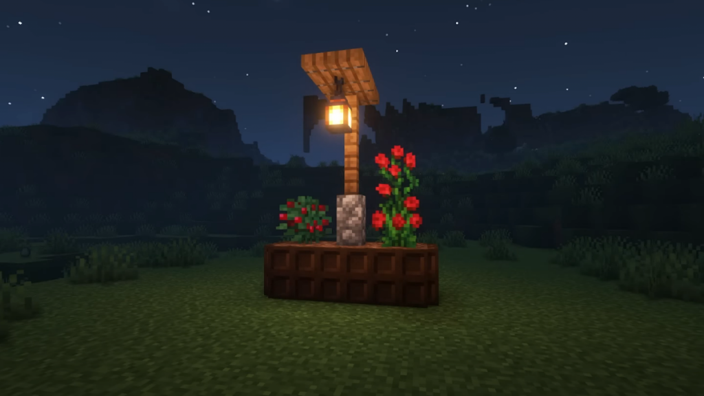 Lamp Post With Lantern in Minecraft