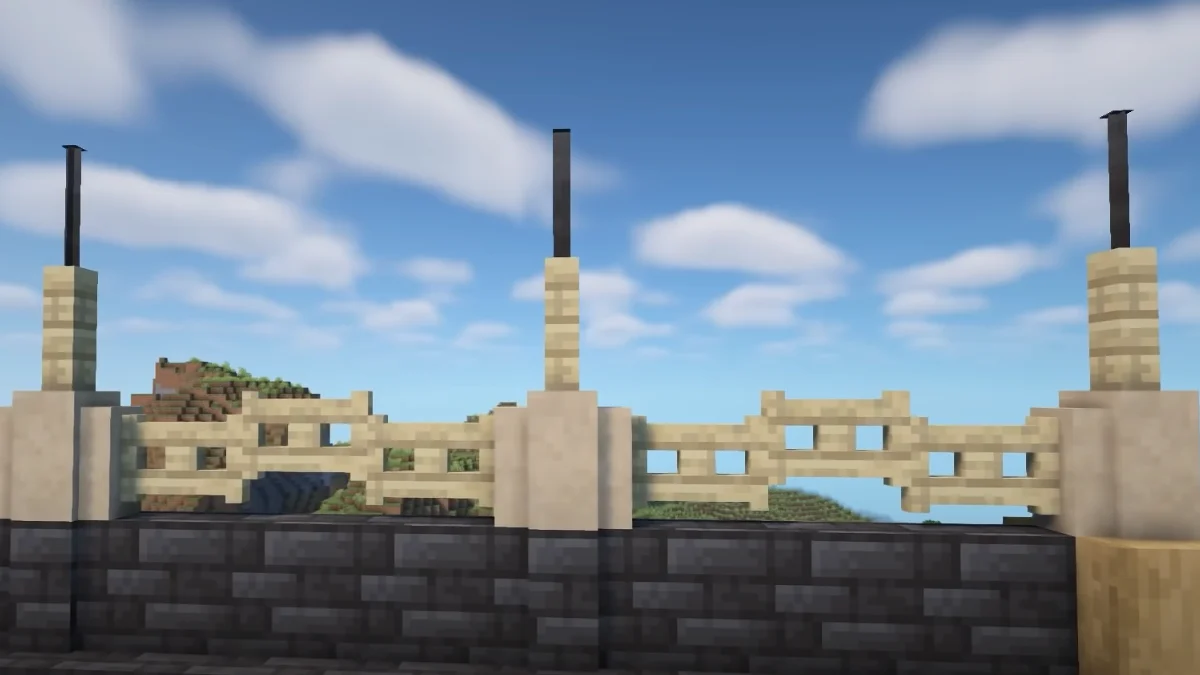 White Fence Gates in Minecraft