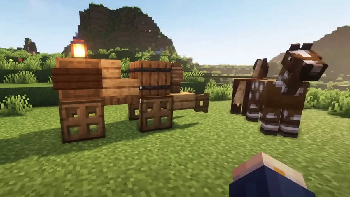 Horse-Drawn Carriage in Minecraft