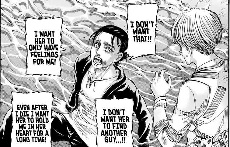 Aot chapter 139 - Eren declaring his love for Mikasa