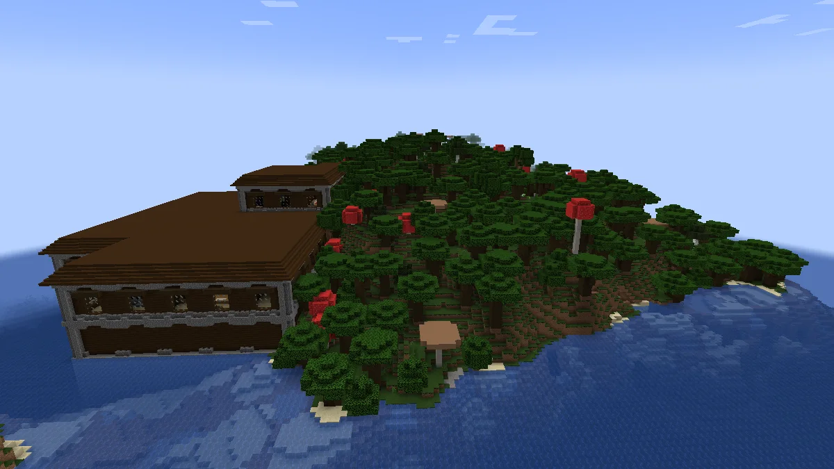 Woodland Mansion with a Mushroom Forest
