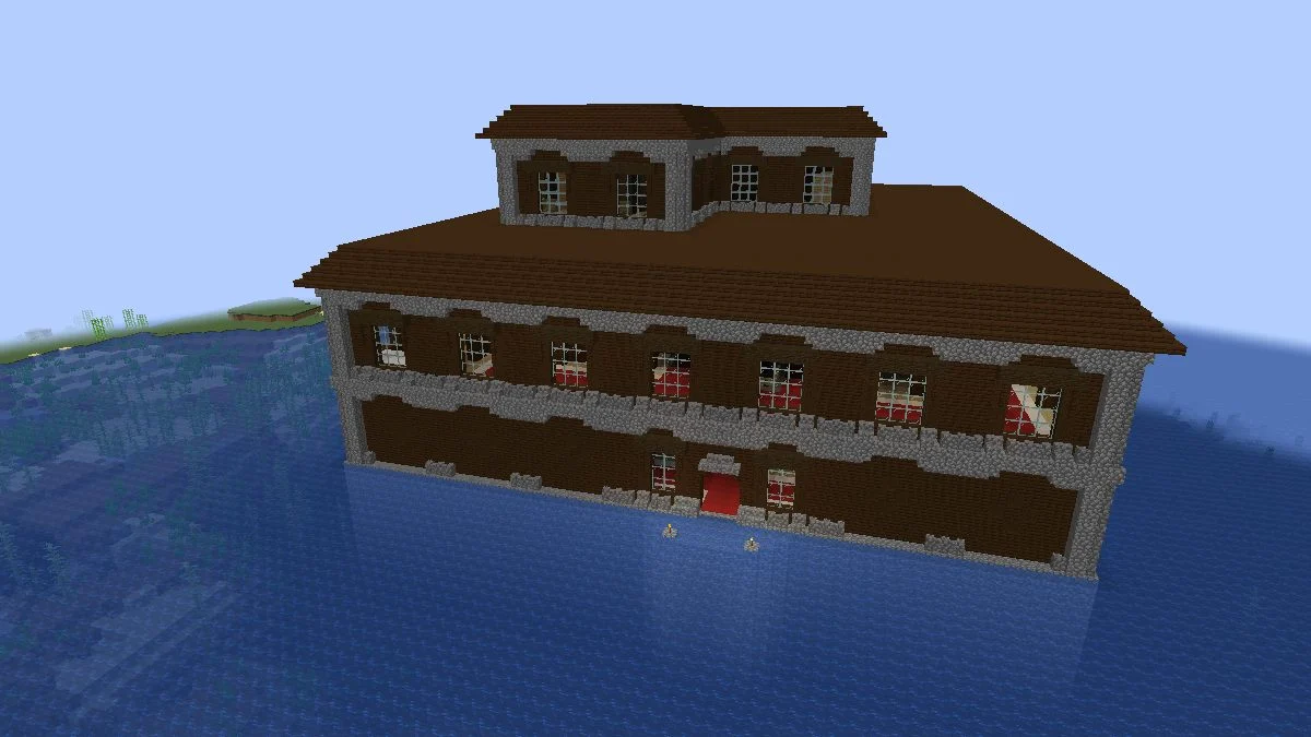 Mansion in the middle of an Ocean biome