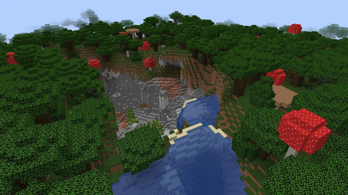 A Jungle with a massive crater
