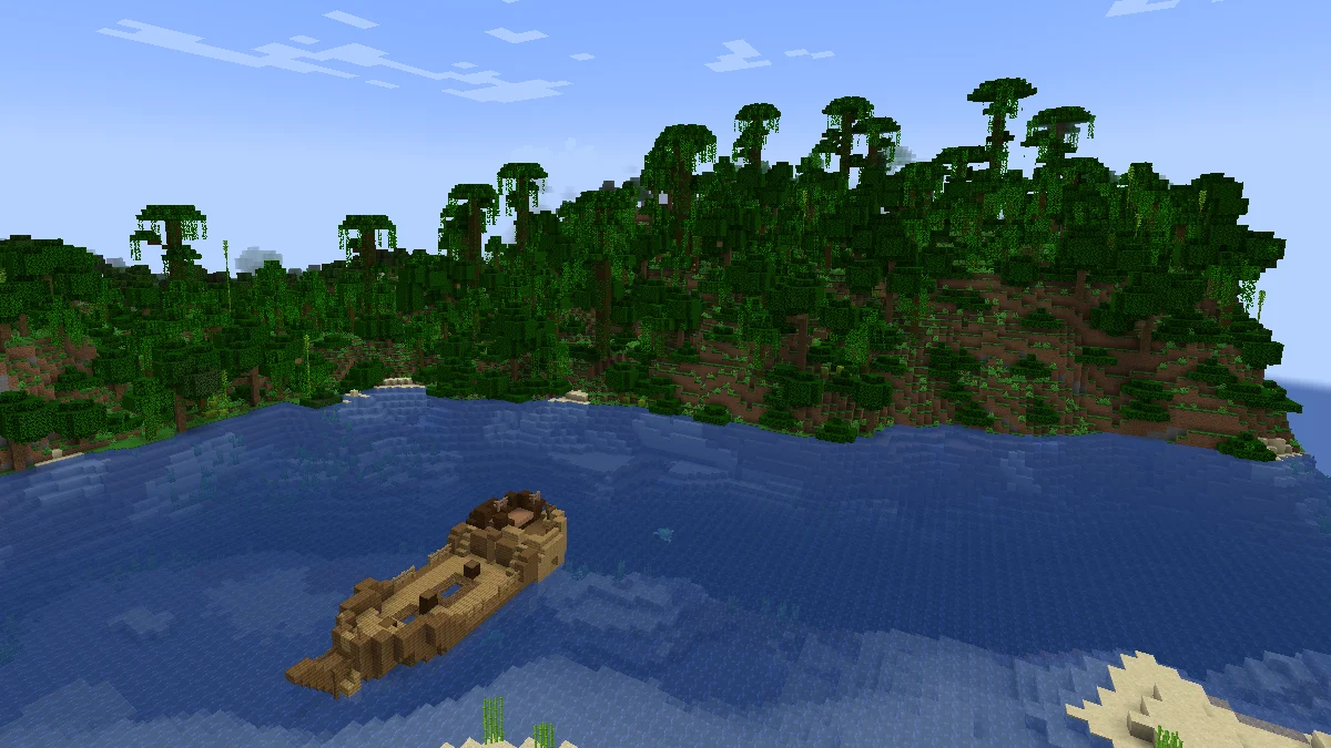 Jungle Island with a Shipwreck 