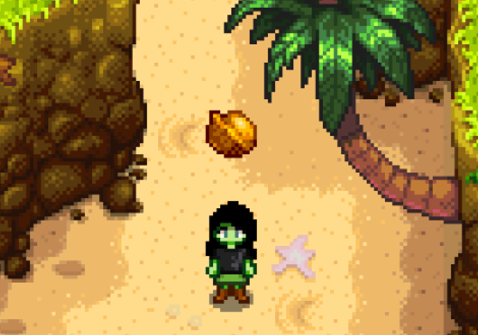 Character with Golden Walnut Stardew Valley