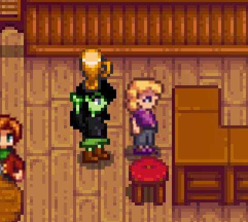 Giving Pale Ale to Pam Stardew Valley