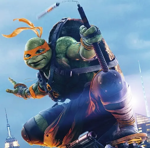Michelangelo, the orange Teenage Mutant Ninja Turtle