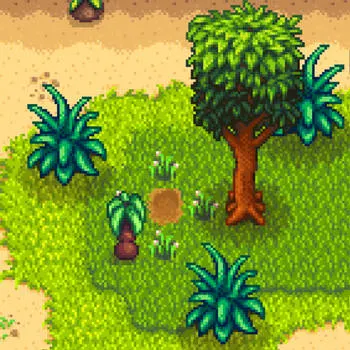 North Walnut hidden in flower circle Stardew Valley