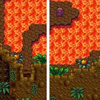 Two hidden plants near the forge in Stardew Valley