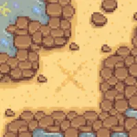 X marked in sand in tide pools Stardew Valley