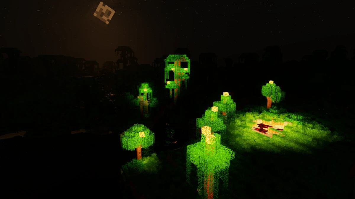 Jungle Biome with Arc Shaders (Night)
