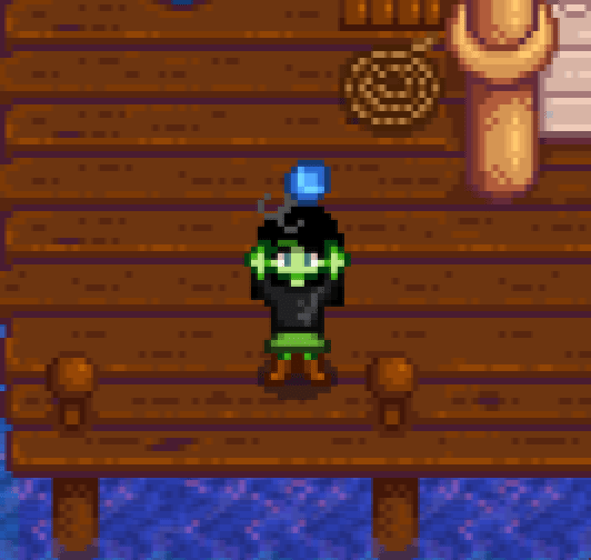 Character with tackle Stardew Valley
