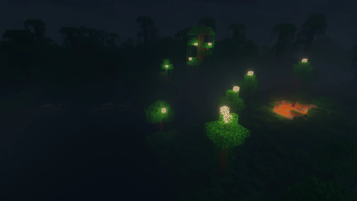 Jungle Biome with Chocapic13's Shaders (Night)