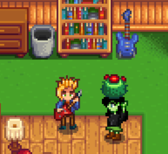 Gifting Sam a Cactus Fruit Stardew Valley