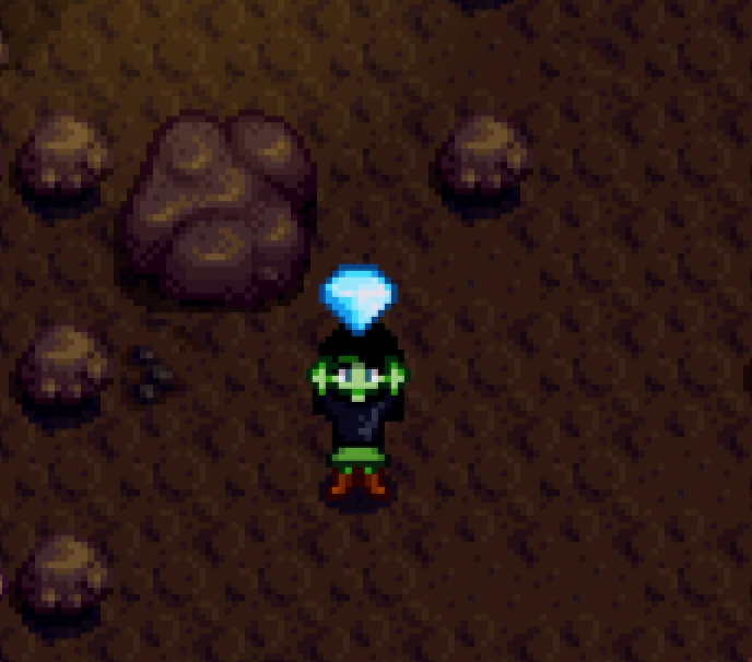 Player finding diamonds in the mines stardew valley