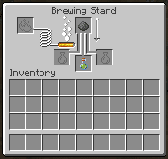 Crafting Pattern for a Splash Potion of Night Vision